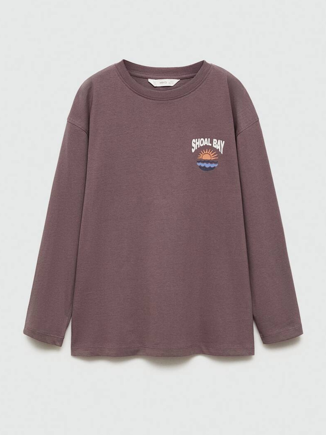 

Mango Kids Boys Pure Cotton Typography Printed Back T-shirt, Brown