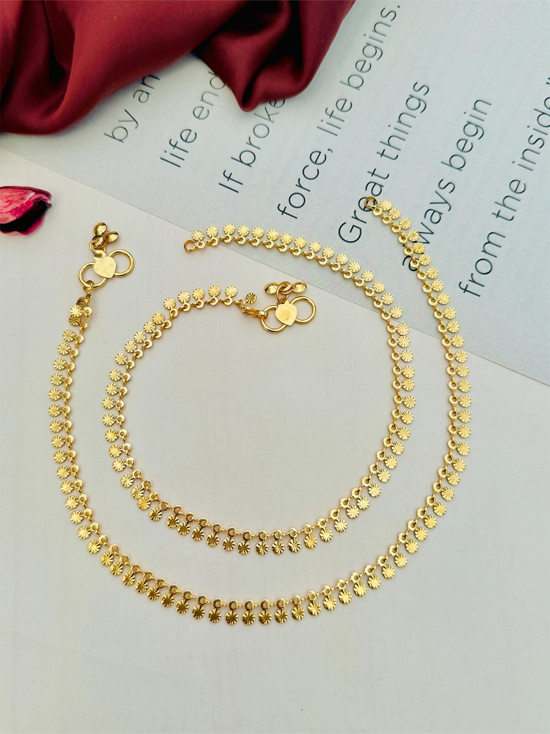 

Anouk Set Of 2 Gold-Plated Anklets