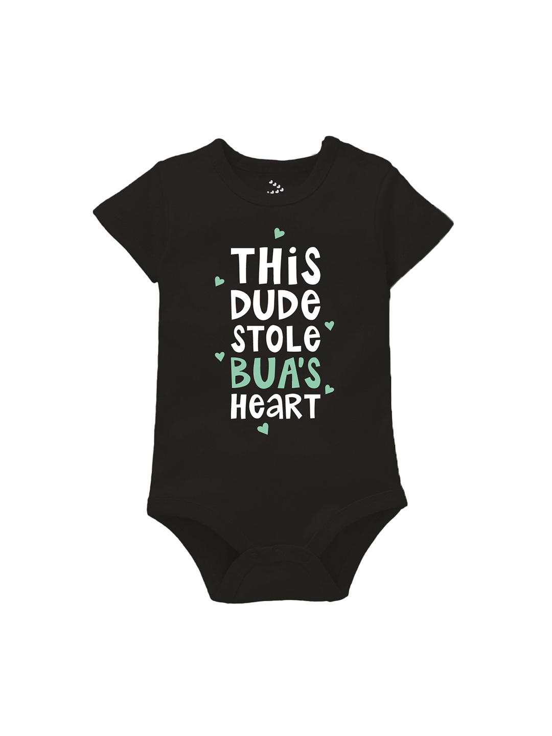 

Zeezeezoo Kids Printed Pure Cotton Bodysuit, Black