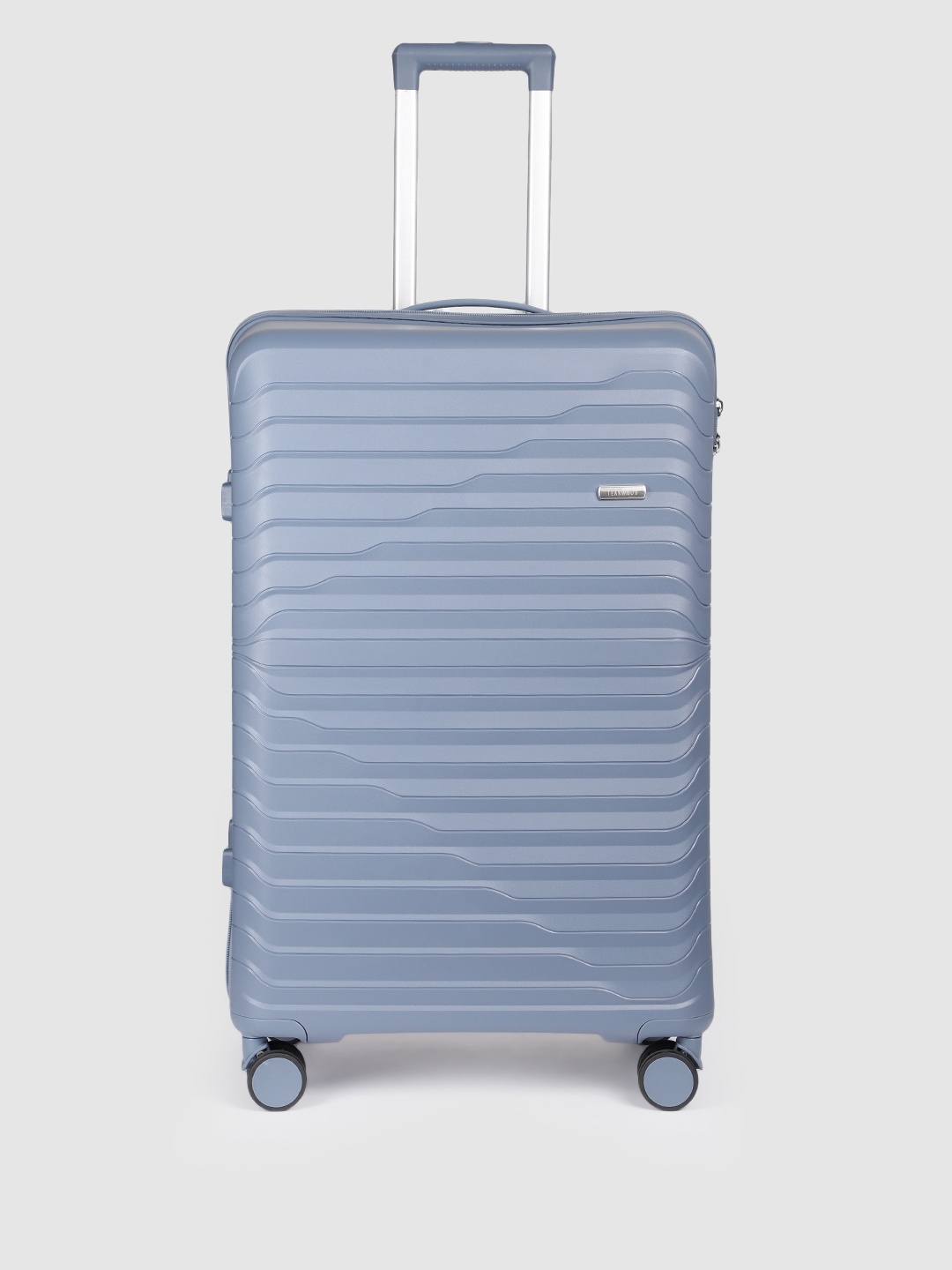 

Teakwood Leathers Breeze Textured 360-Degree Rotation Hard Large-Sized Trolley Bag 96L, Grey