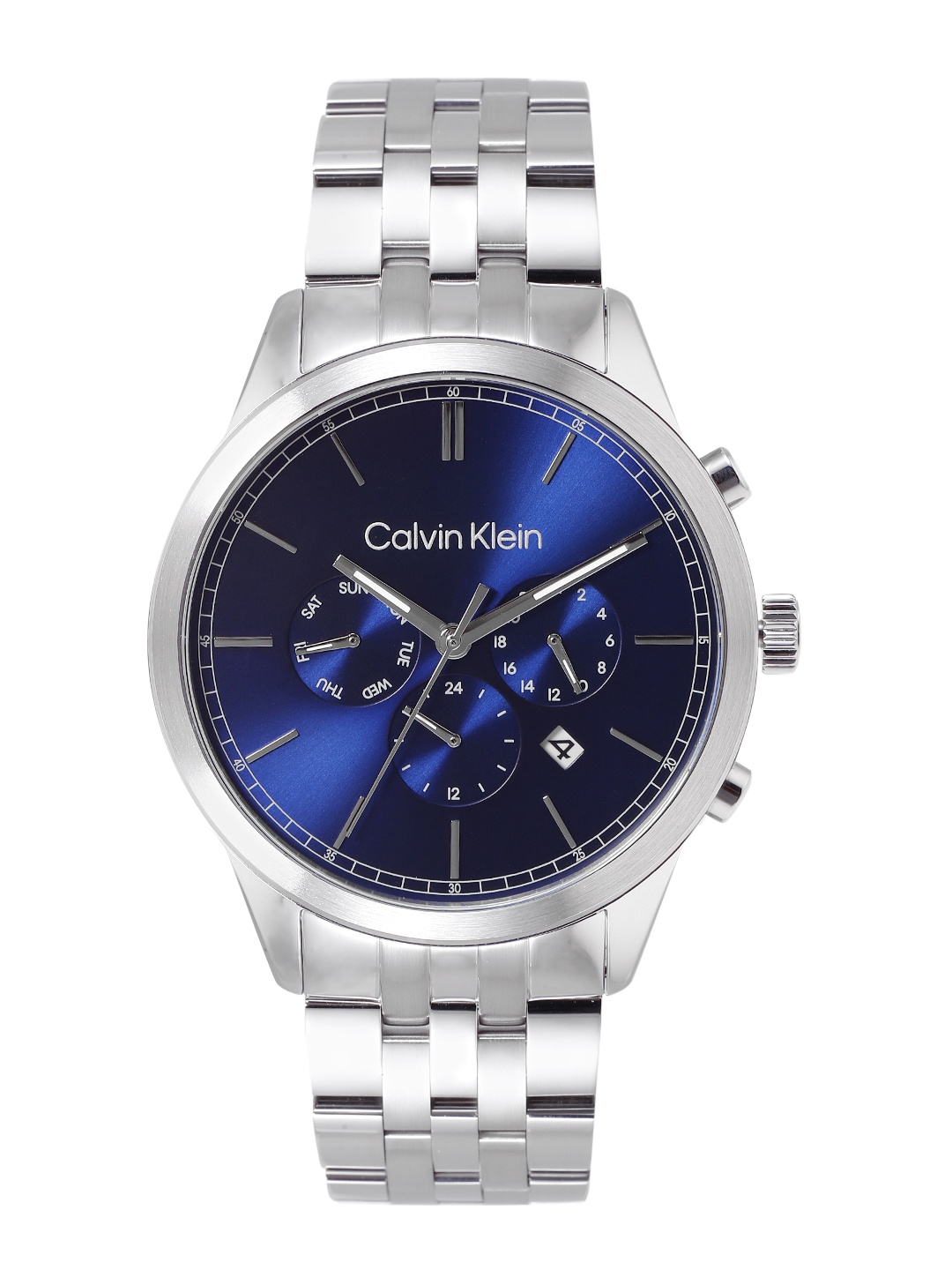 

Calvin Klein Men Round Dial Analogue Chronograph Watch 25200377, Blue