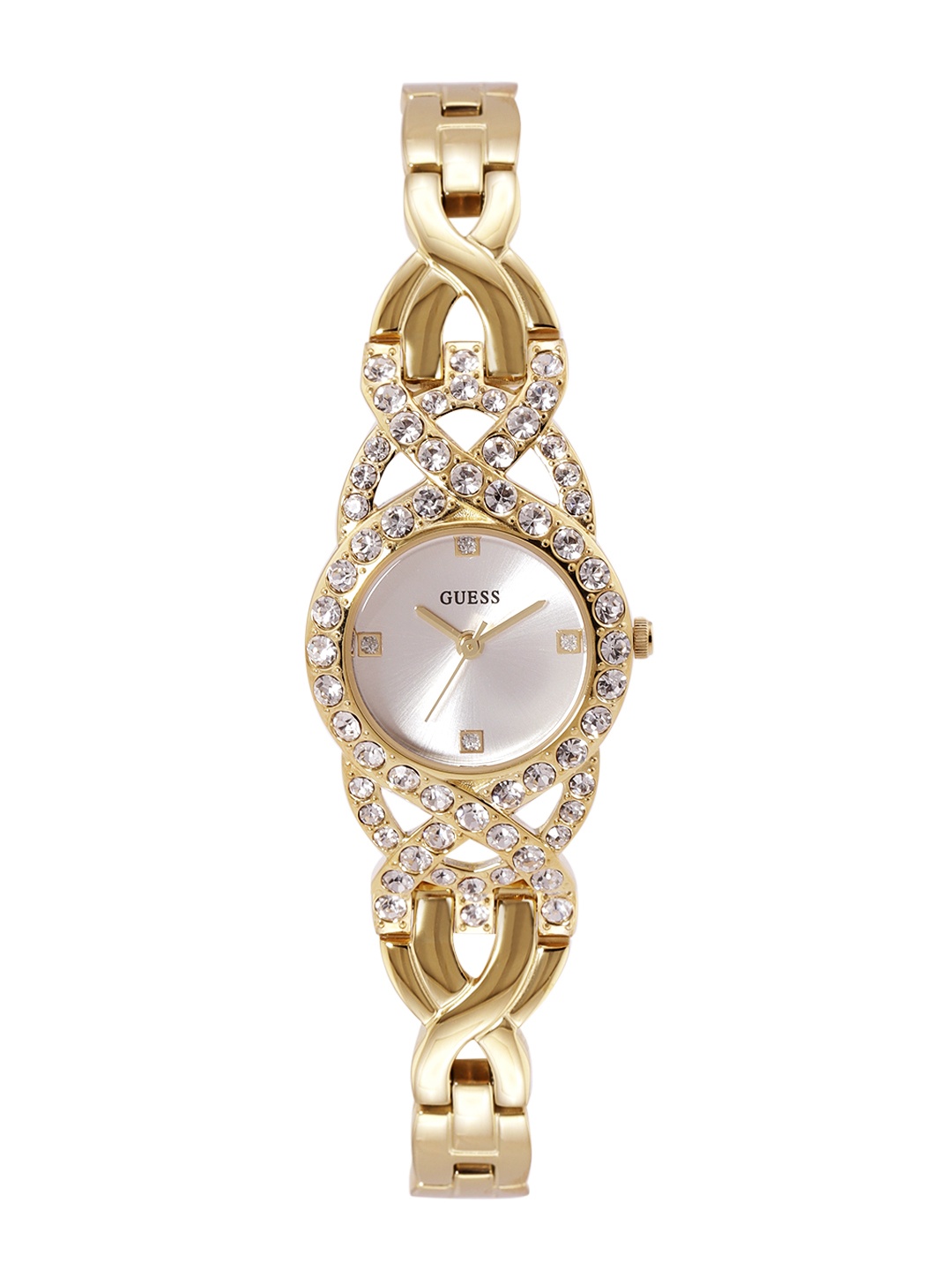 

GUESS Women Dress Adorn Bracelet Style Straps Analogue Watch GW0682L2, Silver