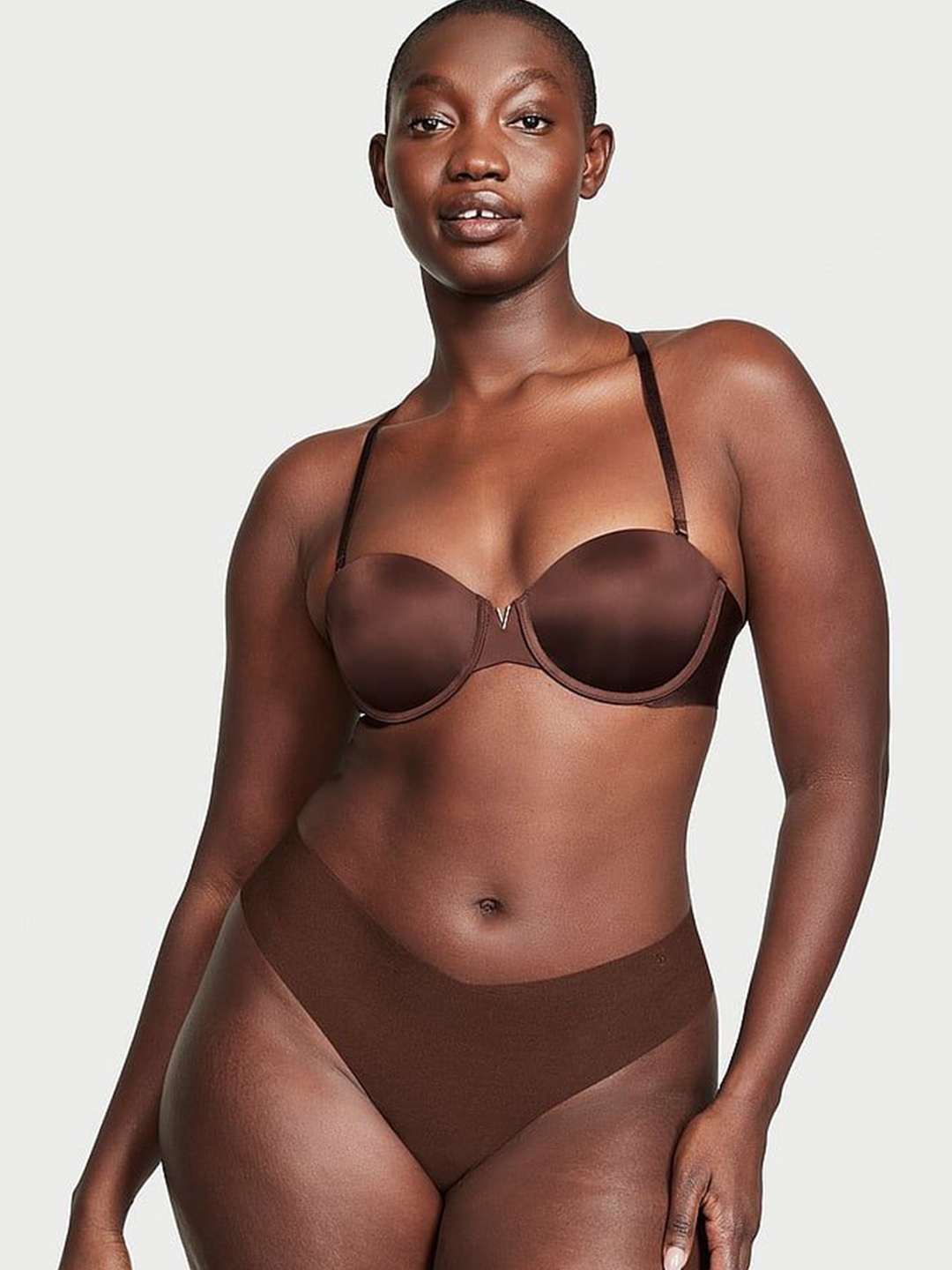 

Victoria's Secret Low-Rise Thong Panty Briefs 1120813433F6, Brown