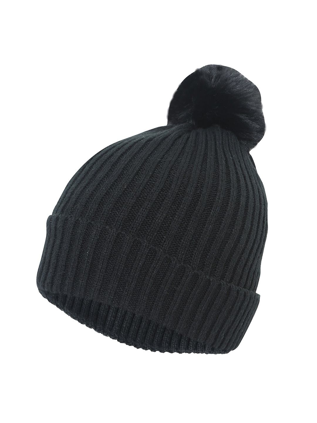 

FabSeasons Women Self Design Beanie, Black