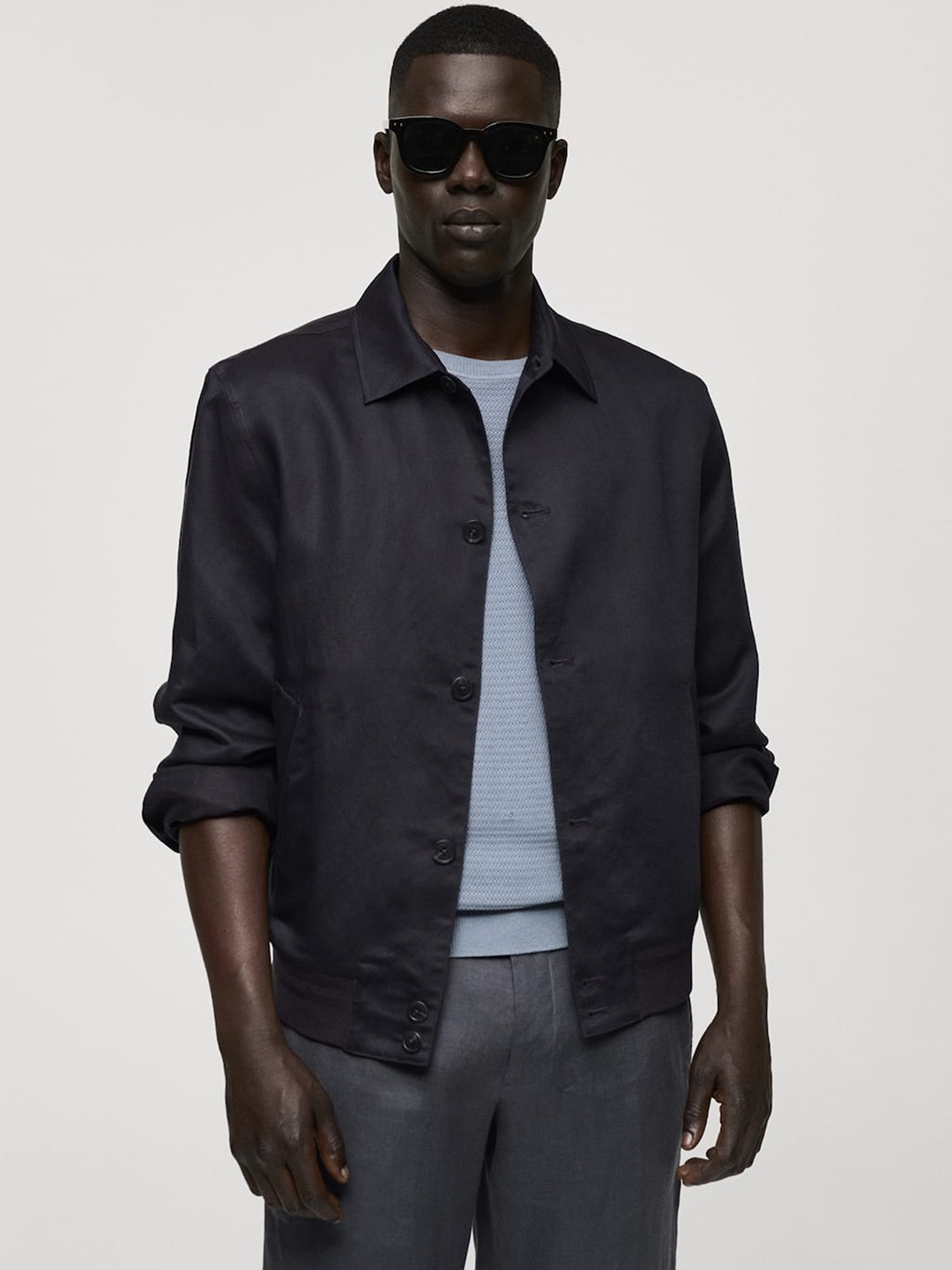 

MANGO MAN Regular Tailored, Navy blue