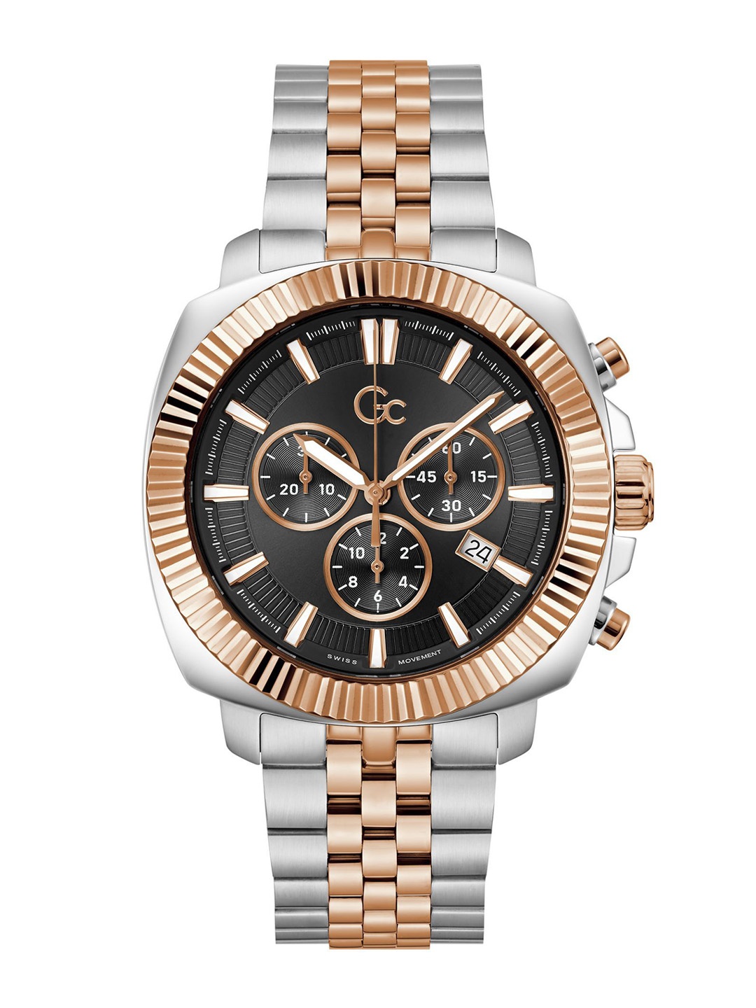 

GC Men Dial & Stainless Steel Straps Analogue Watch Z46001G2MF, Black