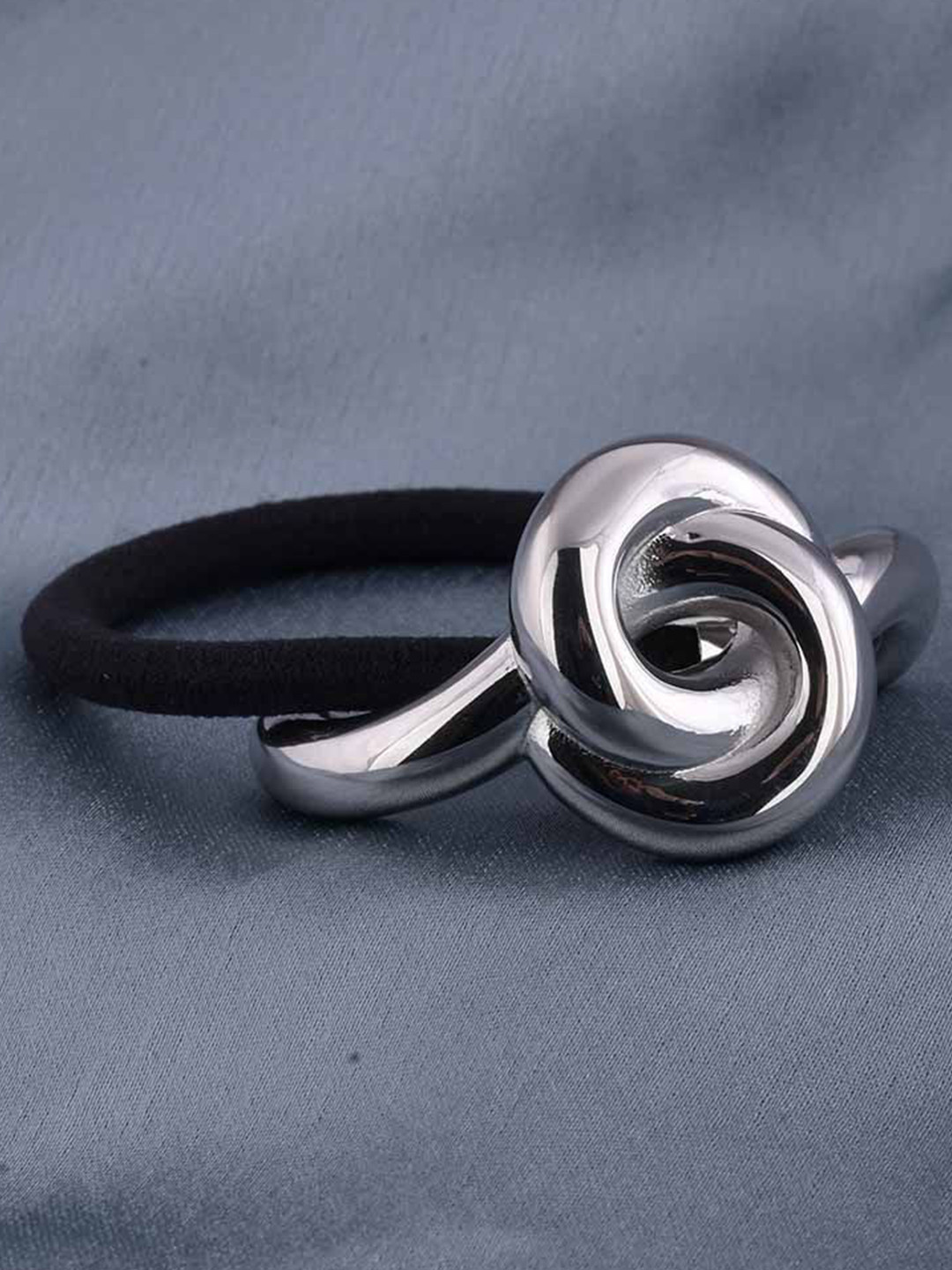 

PALMONAS Women Knot Shape Ponytail Holders, Silver