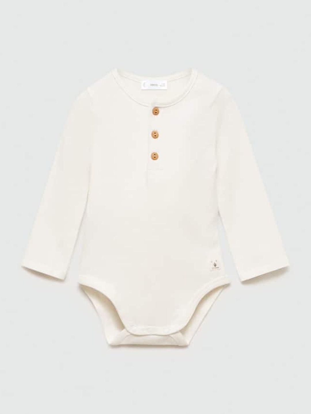 

Mango Kids Infant Button Detailed Romper, White