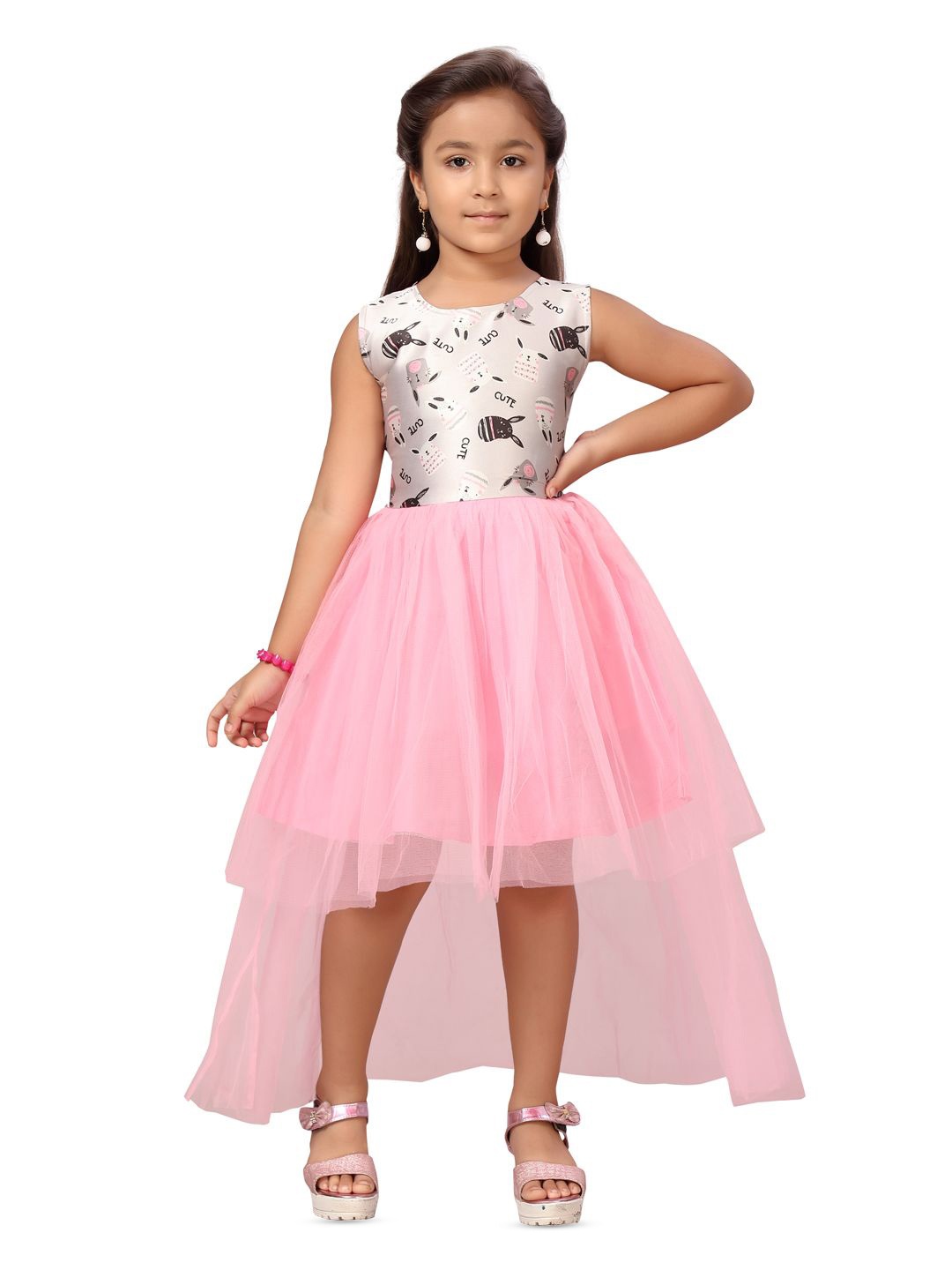 

BAESD Net Maxi Dress, Pink