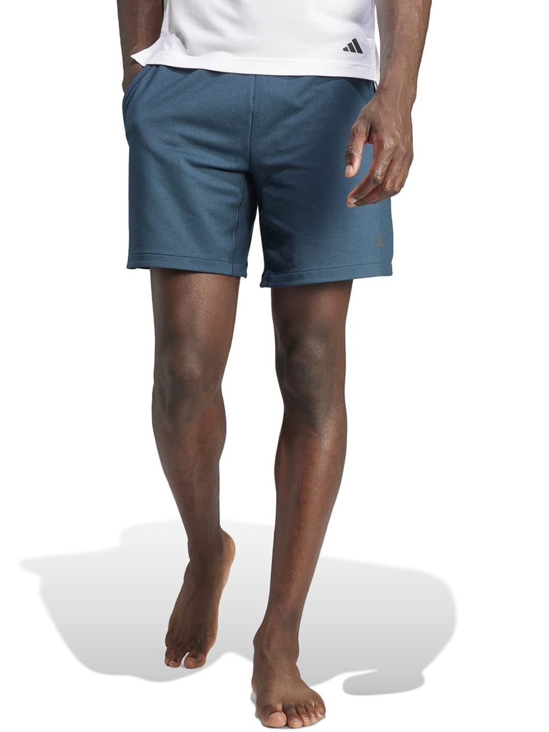

ADIDAS Men Yoga Short Mid Rise Shorts, Turquoise blue