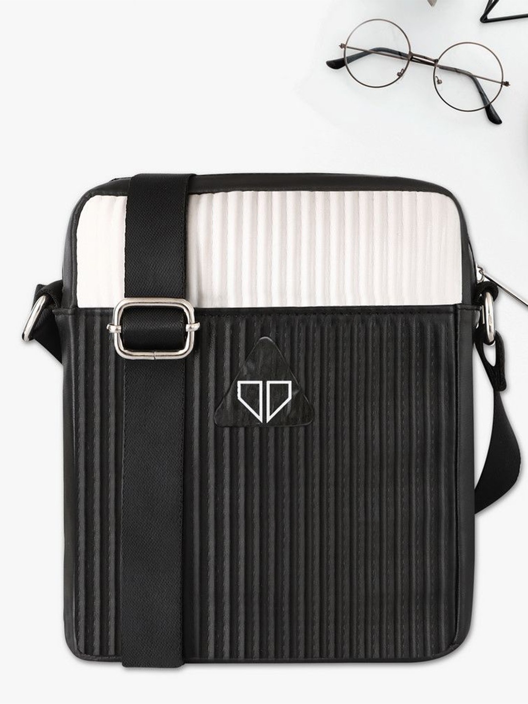 

Walrus Unisex Textured Messenger Bag, White