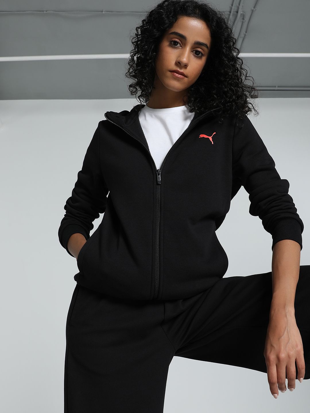 

Puma Women Hooded Sporty Jacket, Black