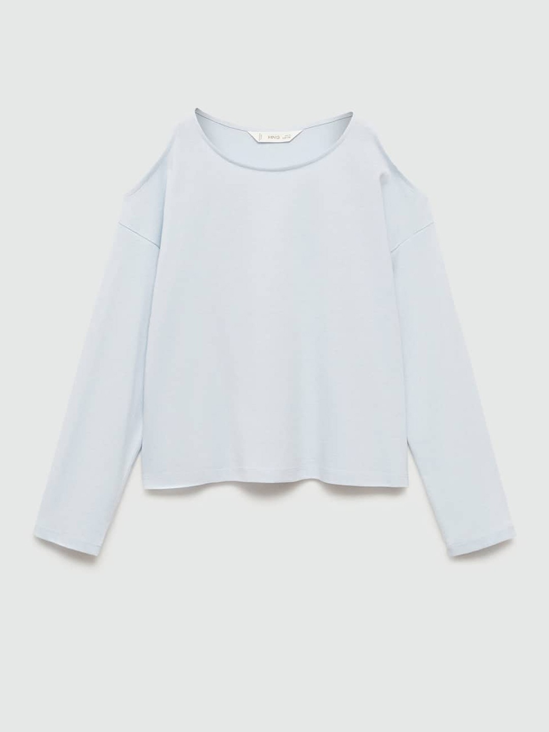 

Mango Kids Girls Cold-Shoulder Cotton Top, Blue