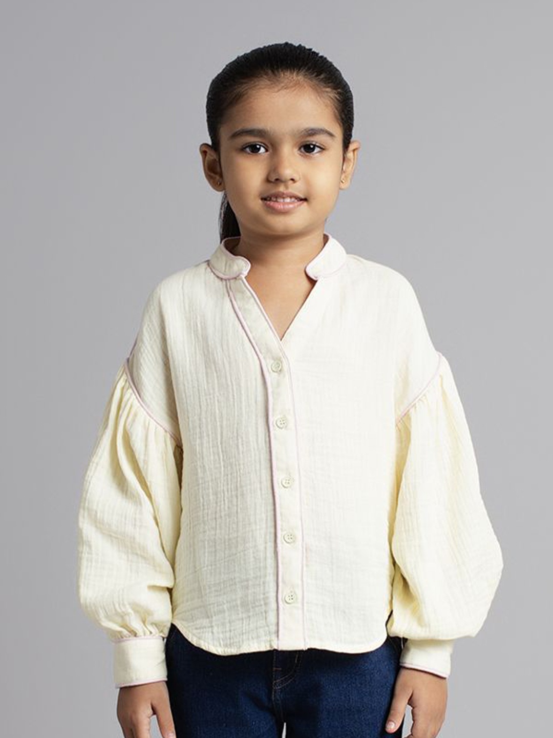 

Ed-a-Mamma Girls Solid V-Neck Cotton Top, Yellow