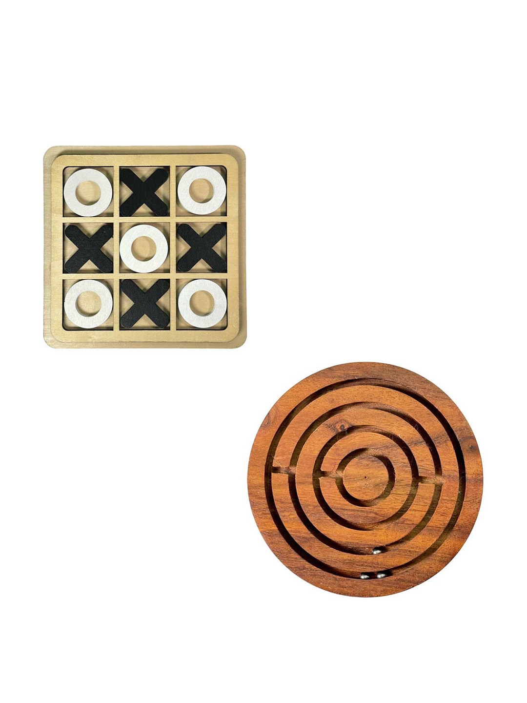 

LITTLE GINNIE Kids Tictac & Maze Activity Toys and Games, Brown
