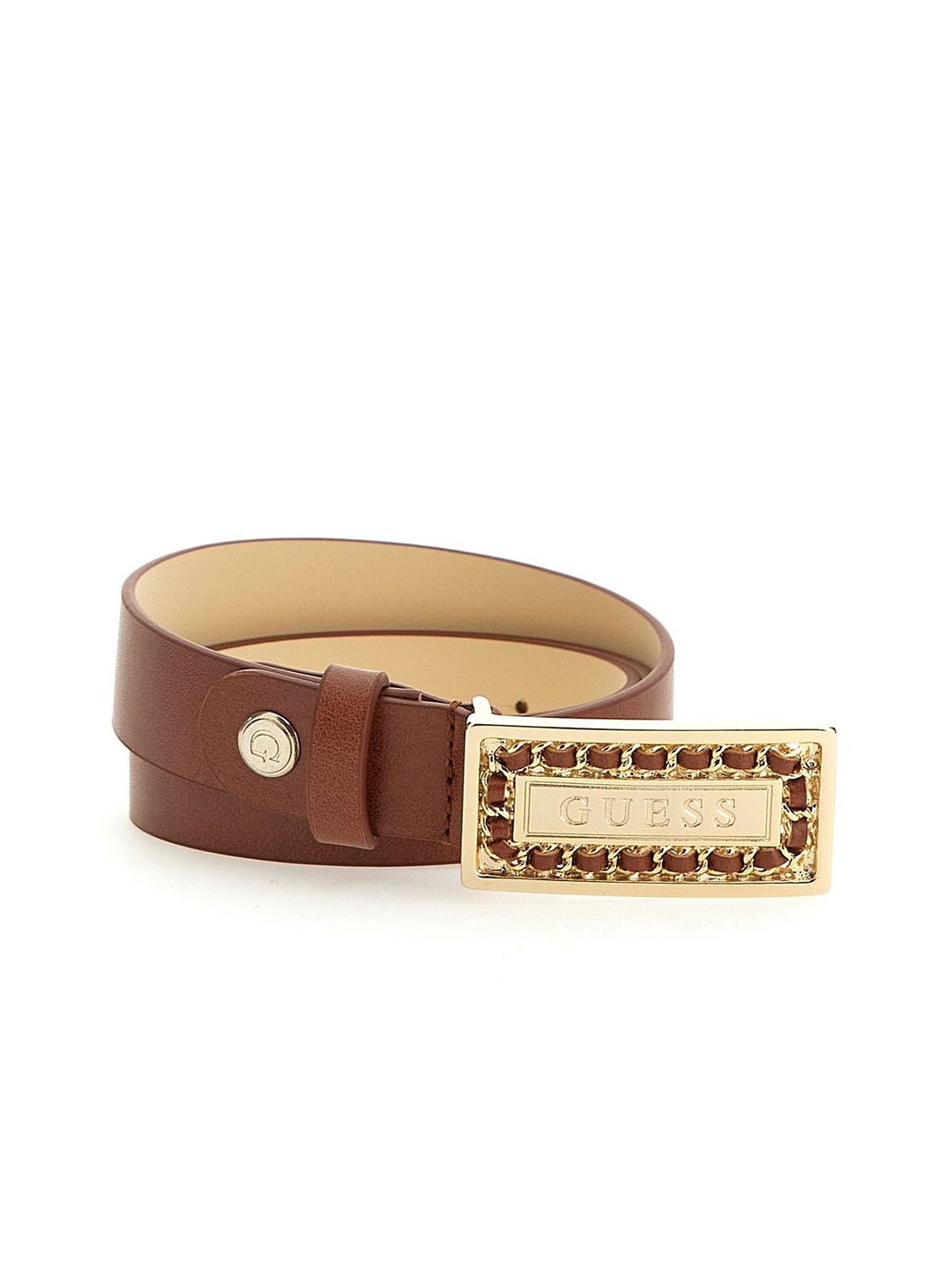 

GUESS Men Textured Push Pin Closure Casual Belt, Brown