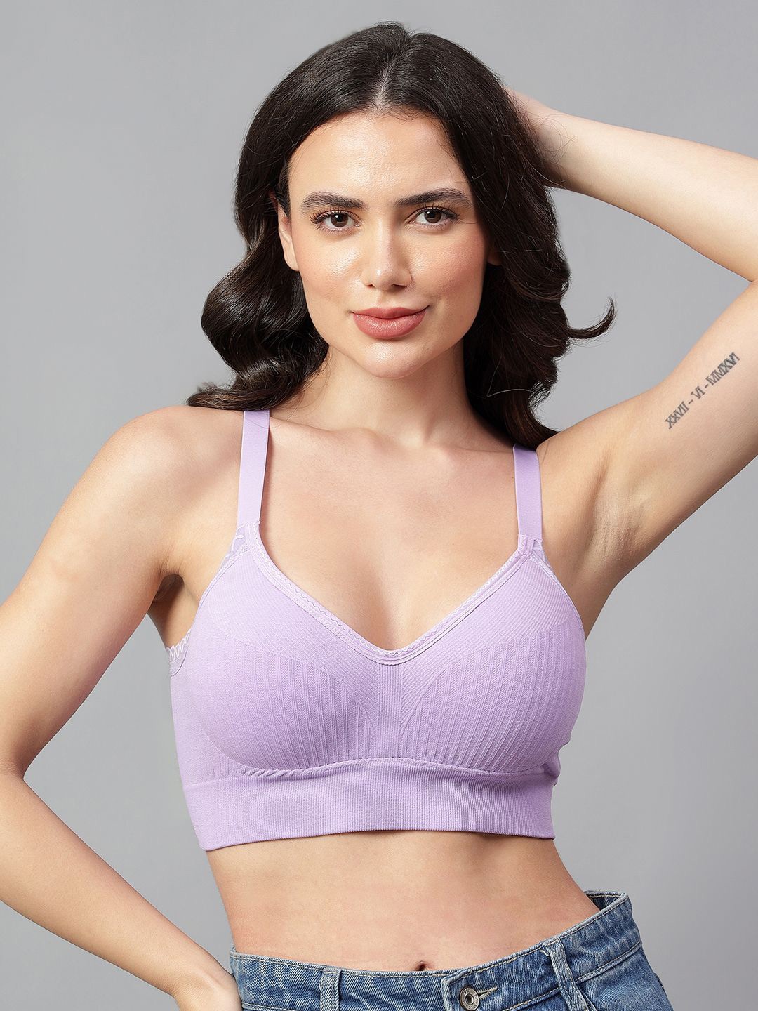 

Velvi FIGURE Medium Coverage Lightly Padded Bra, Purple