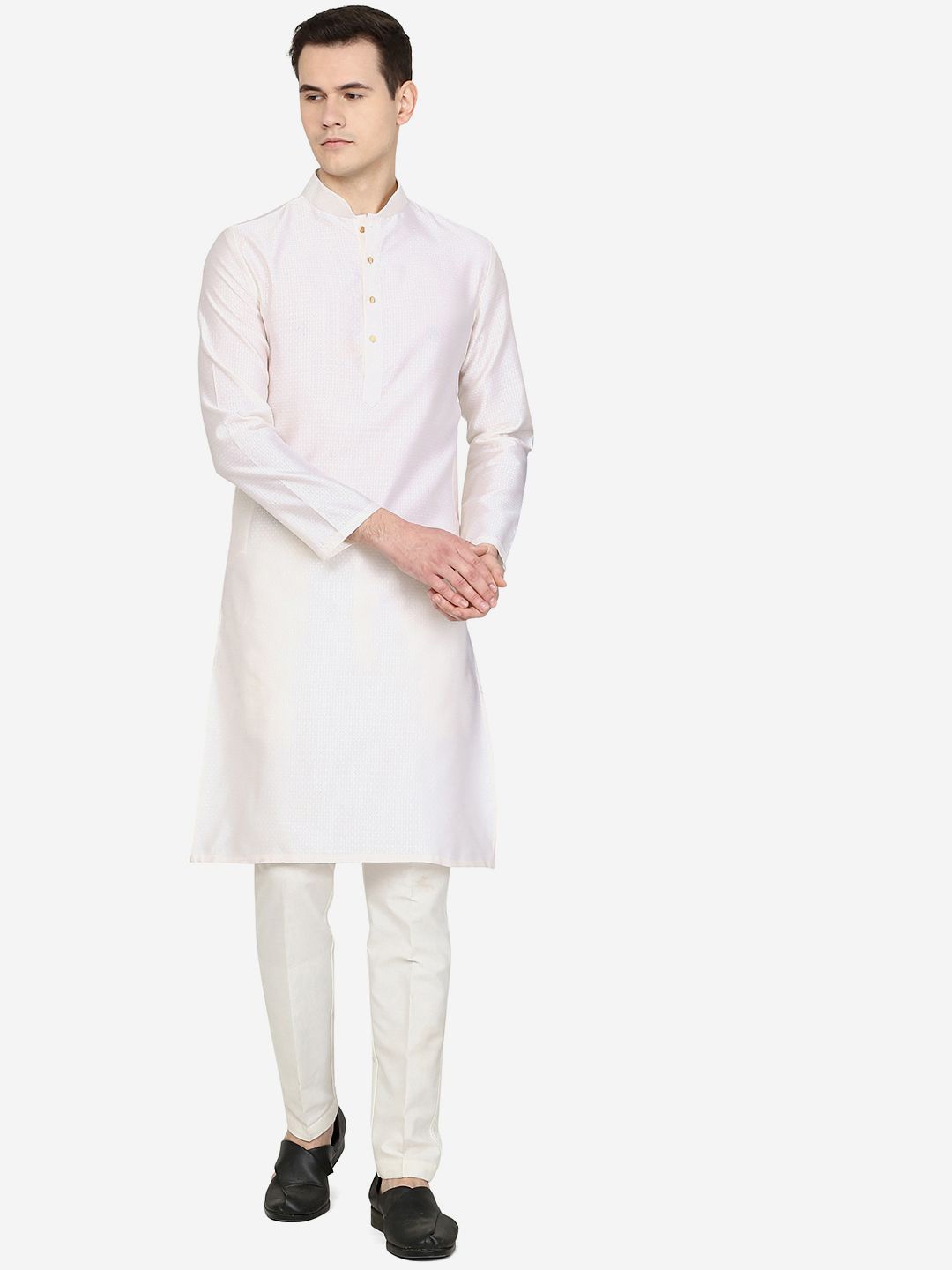 

THE KURTA COMPANY Men Thread Work Kurta, White