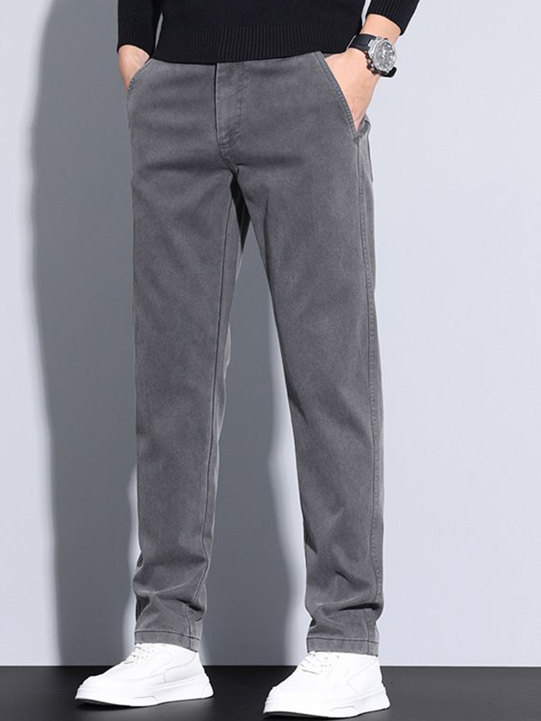 

StyleCast Men Mid-Rise Stretchable Jeans, Grey