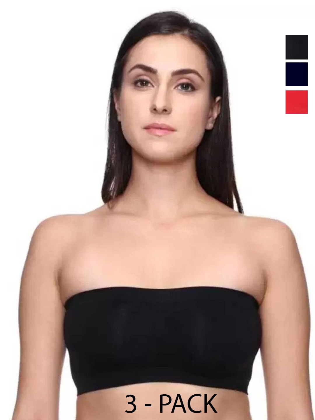 

ComfyStyle Full Coverage Strapless Bra, Black