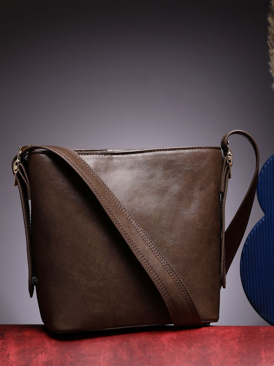 

Mast & Harbour Shopper Handheld Bag with Cut Work, Brown