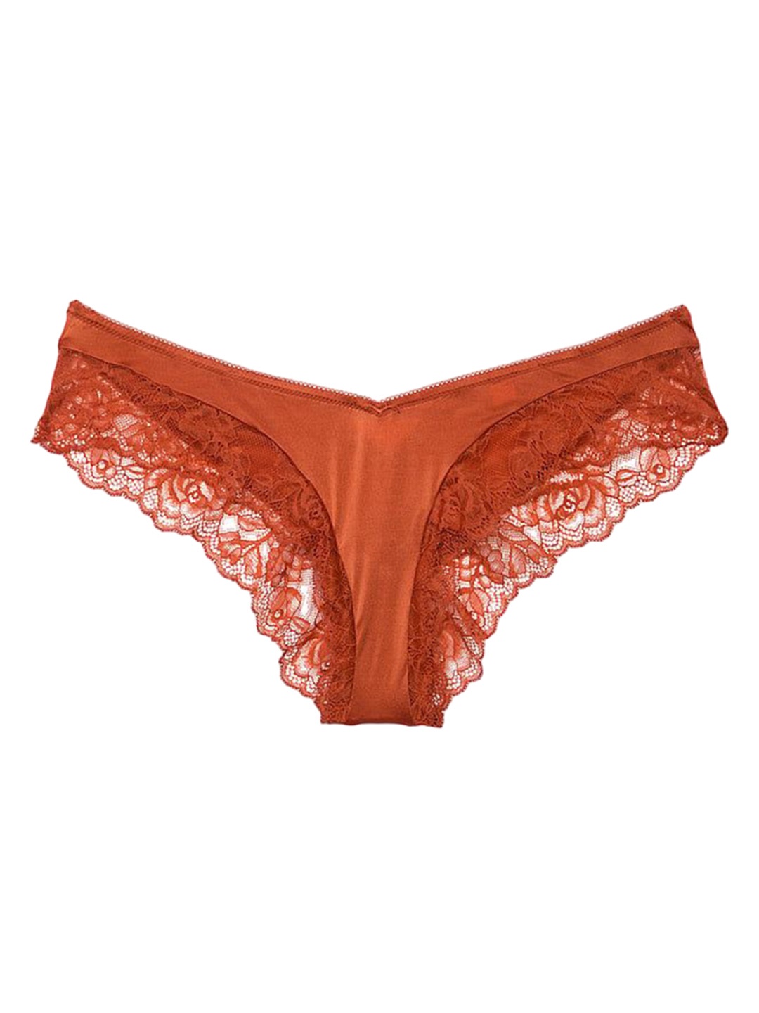 

Victoria's Secret Women Lace-Trim High-Leg Low Rise Brief, Orange