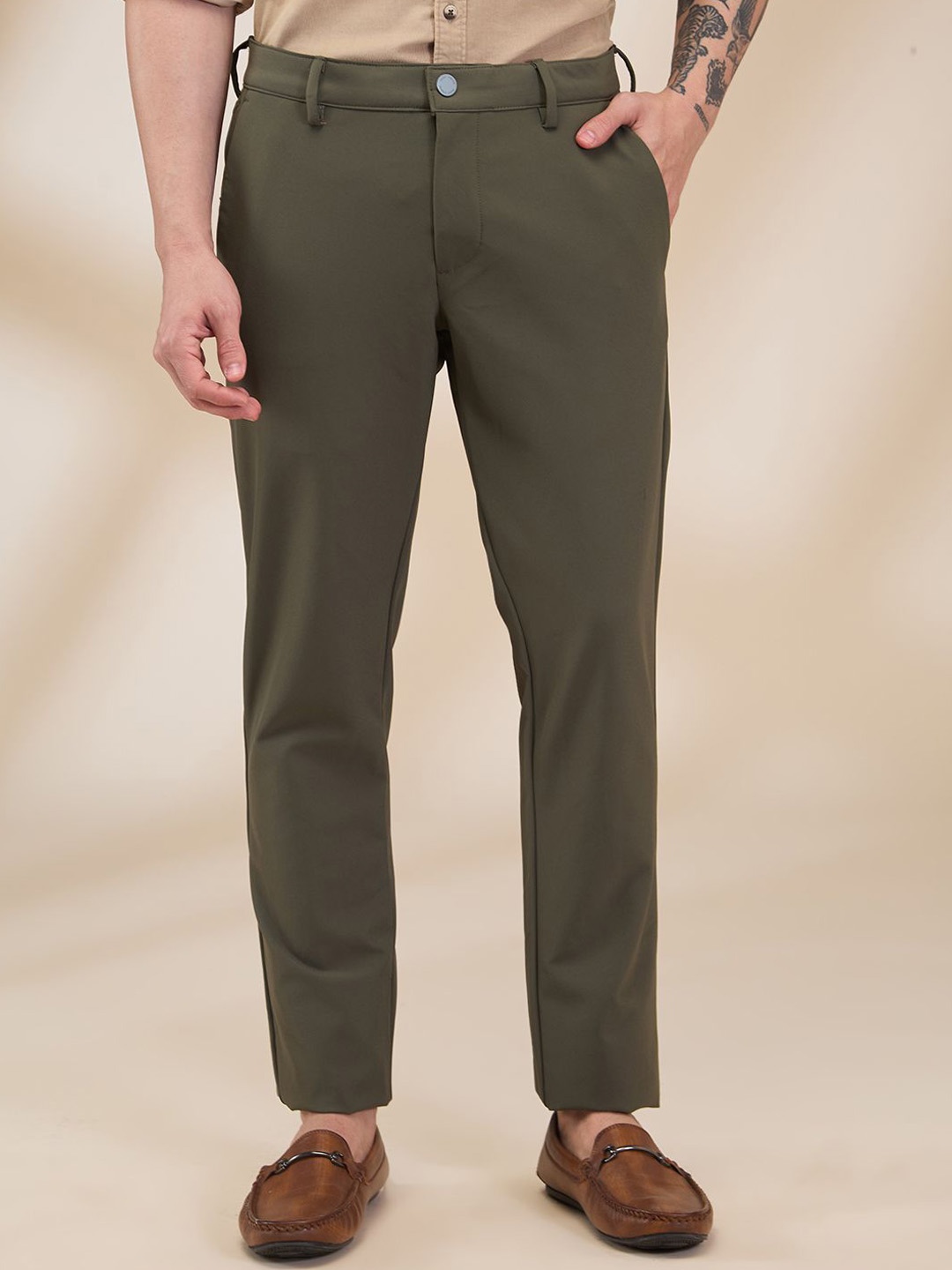 

Park Avenue Men Trousers, Green