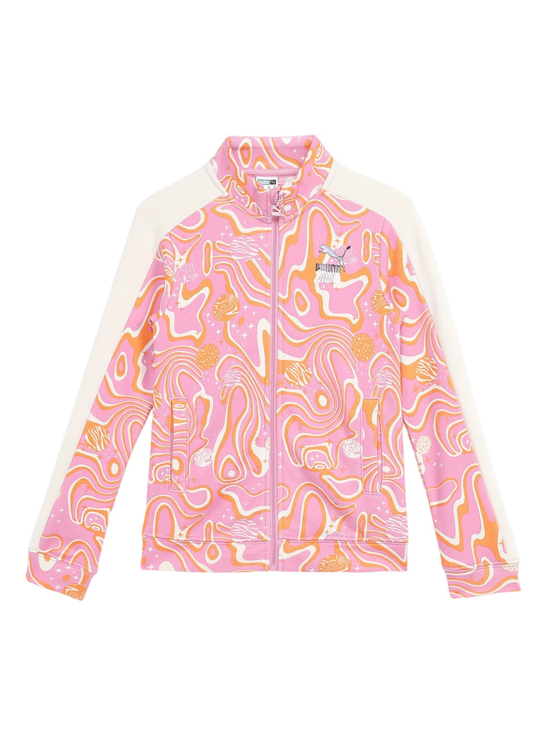 

Puma LAVA LAND Girls Mock Collar Sporty Jacket, Pink