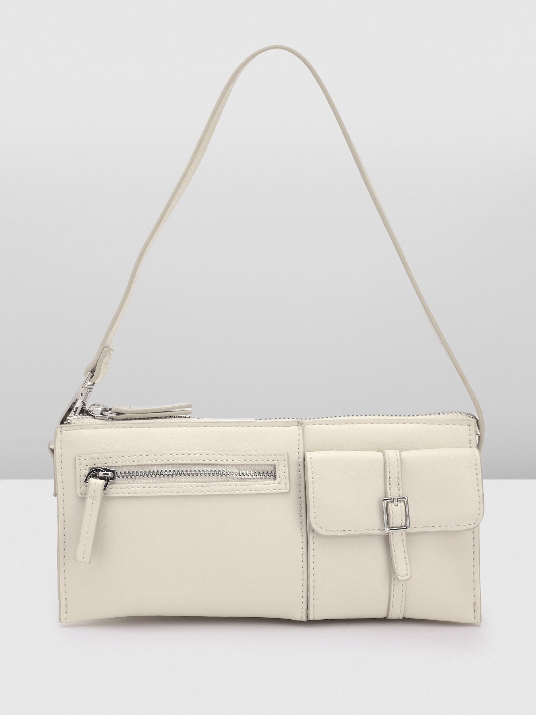 

MANGO Baguette Bag, Off white