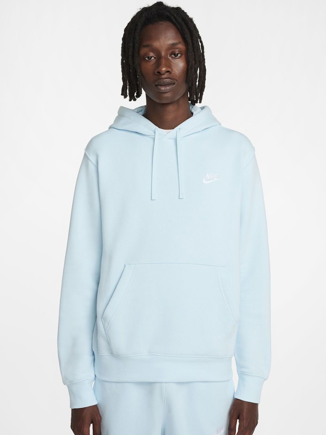 

Nike Men Sportswear Club Cotton Pullover Hooded Jackets, Blue