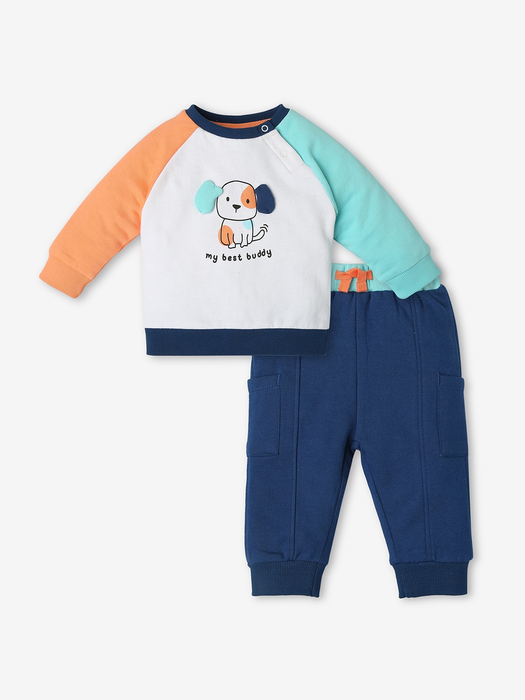 

Ed-a-Mamma Baby Boys Colourblocked, White