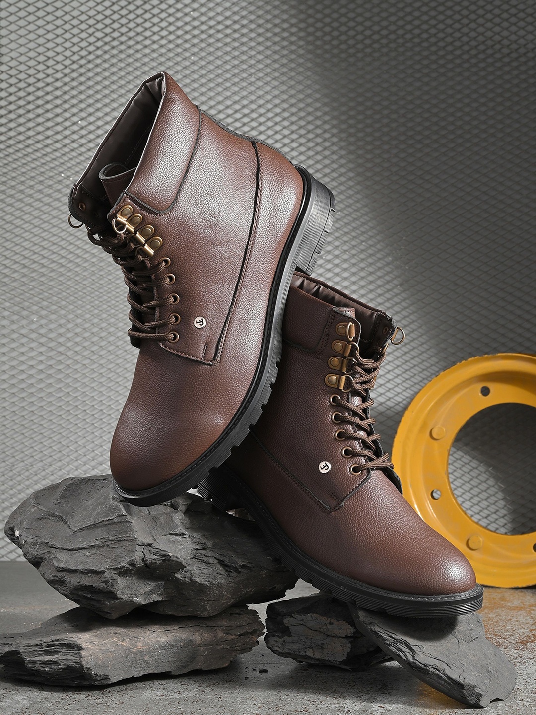 

El Paso Men Round Toe Regular Boots, Brown