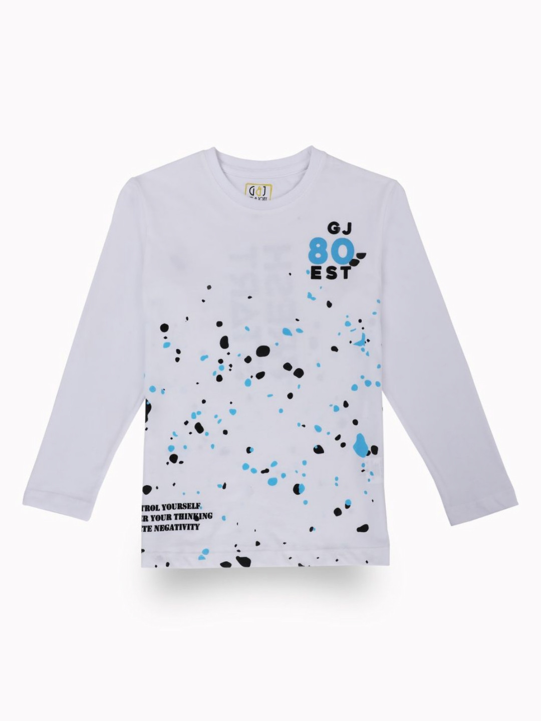 

Gini and Jony Boys Typography Printed Round Neck Cotton T-shirt, White