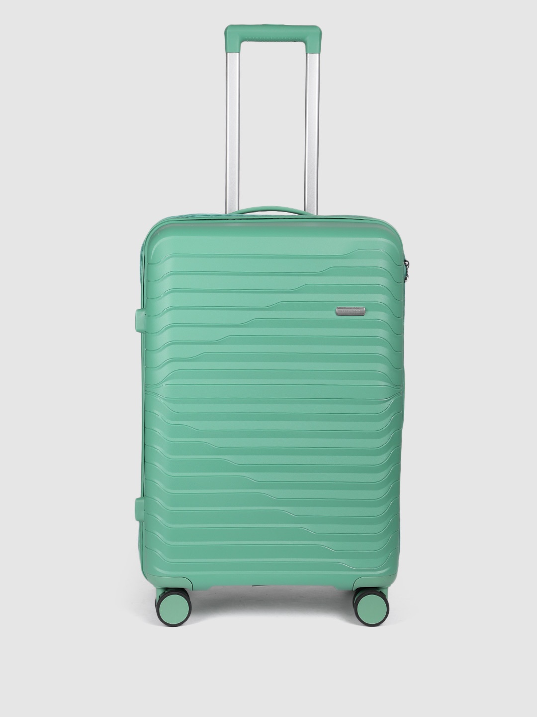 

Teakwood Leathers Breeze Textured 360-Degree Rotation Hard Medium-Sized Trolley Bag 57 L, Green