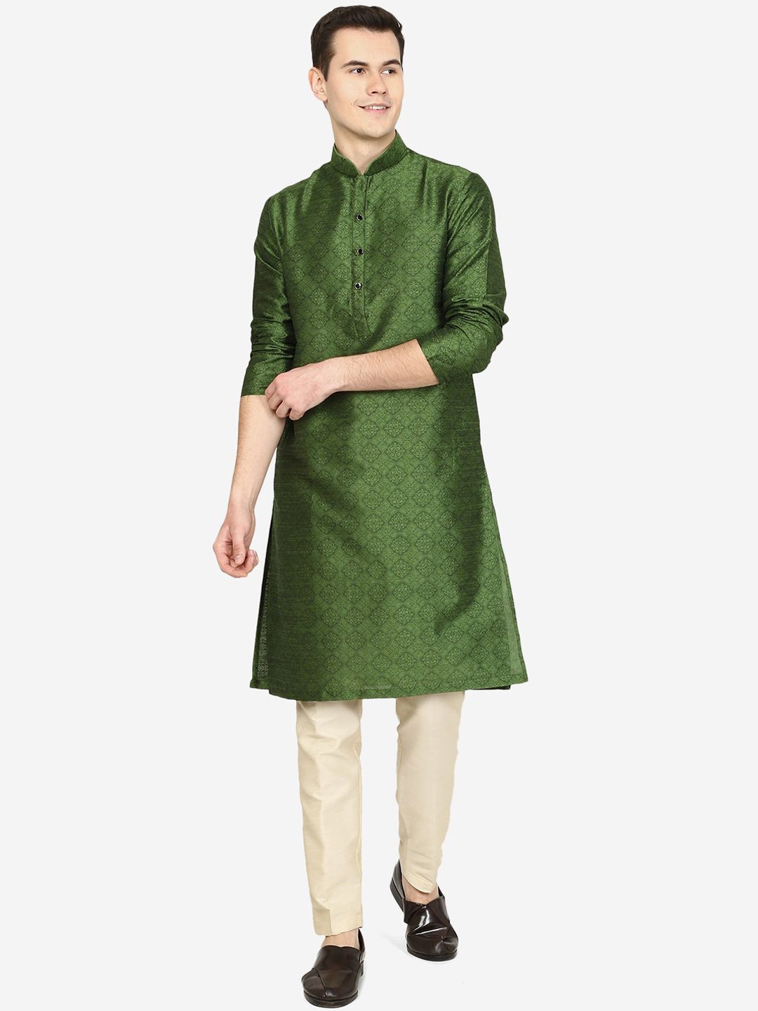 

THE KURTA COMPANY Men Kurta, Green