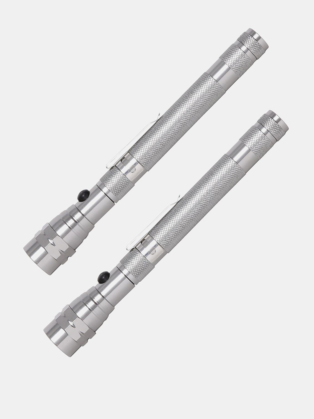 

SWISS MILITARY Pack of 2 Silver-Toned 360-Flexible and Magnetized-Head Telescopic Torches
