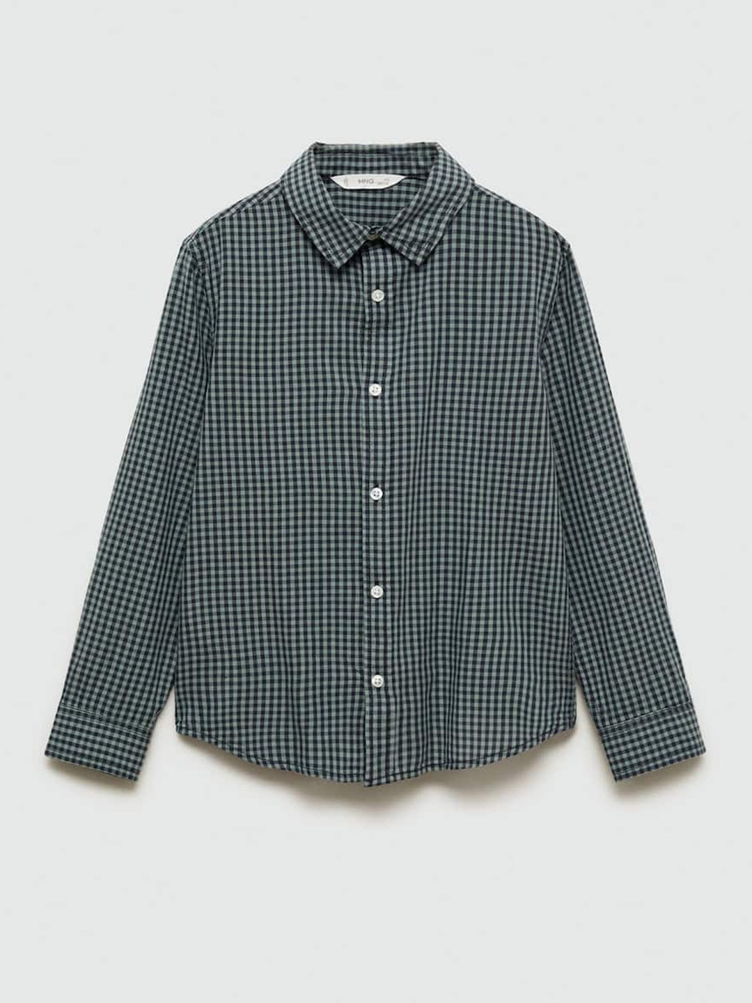 

Mango Kids Boys Pure Cotton Gingham Checked Casual Shirt, Black