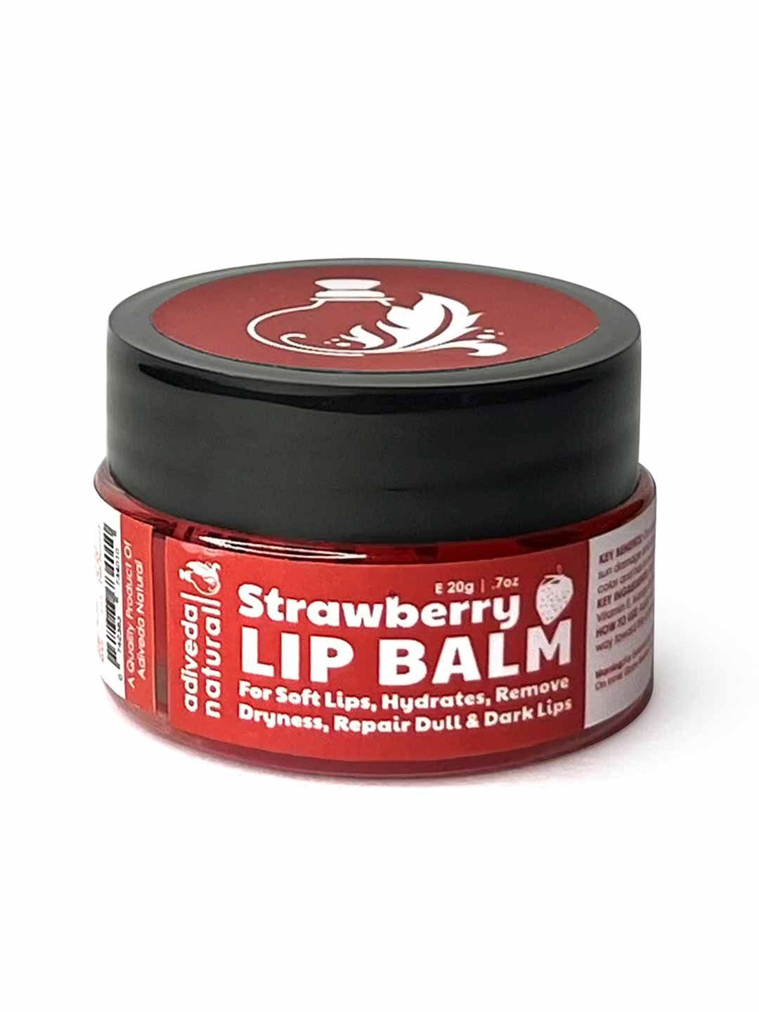 

Adiveda Natural Strawberry Lip Balm - 20 g - Pink, Red