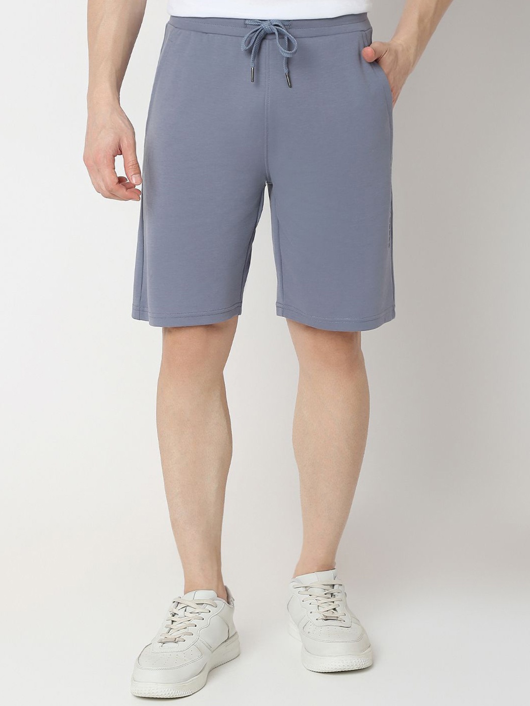 

UnderJeans by Spykar Above -Length Men Regular Shorts, Blue