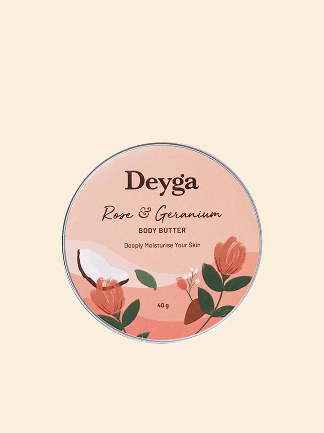 

Deyga Organics Rose & Geranium Body Butter - 40 g, Beige