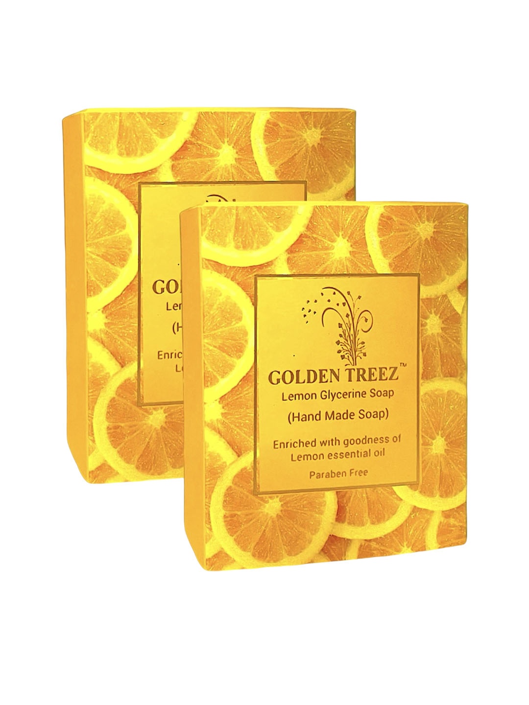 

Golden Treez Set Of 2 Lemon Glycerine Soap- 115 ml Each, Yellow