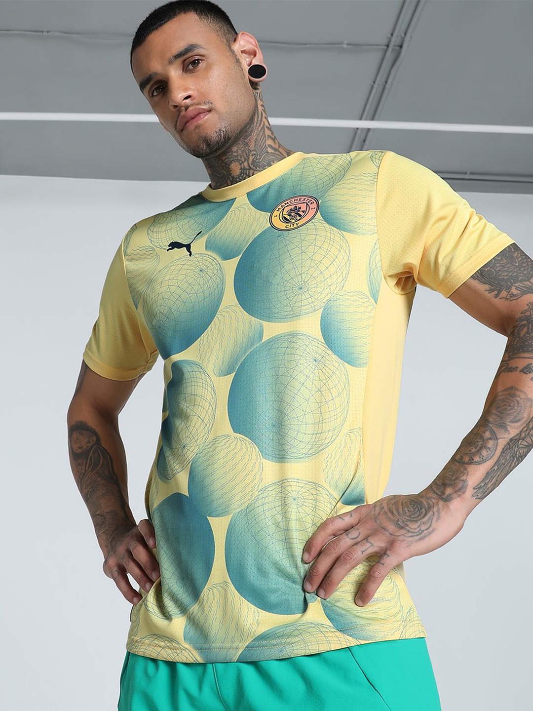 

Puma Men Manchester City Pre-Match dryCELL Jersey, Yellow