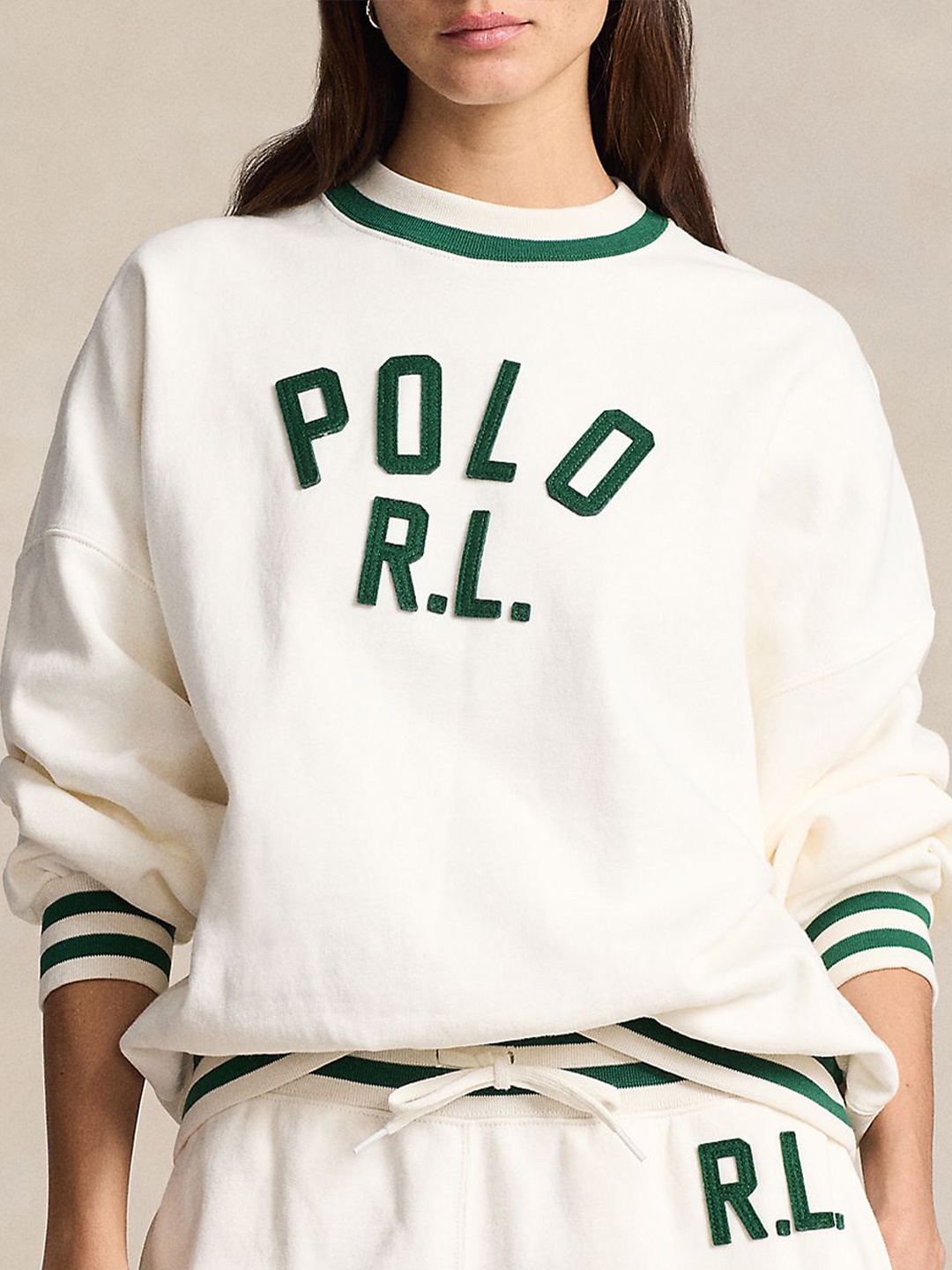 

Polo Ralph Lauren Women Typography Printed Pullover Relaxed Fit Sweatshirt, White