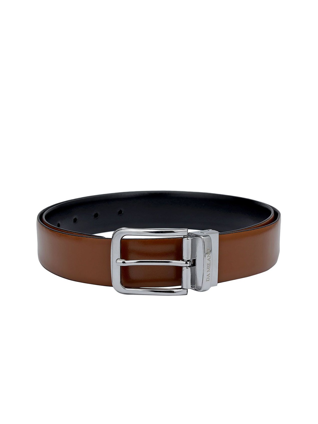 

Da Milano Men Solid Leather Reversible Formal Belt, Brown