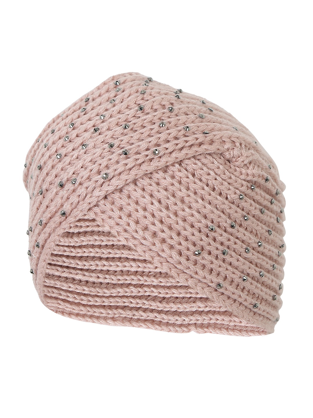 

FabSeasons Girls Self Design Beanie, Peach