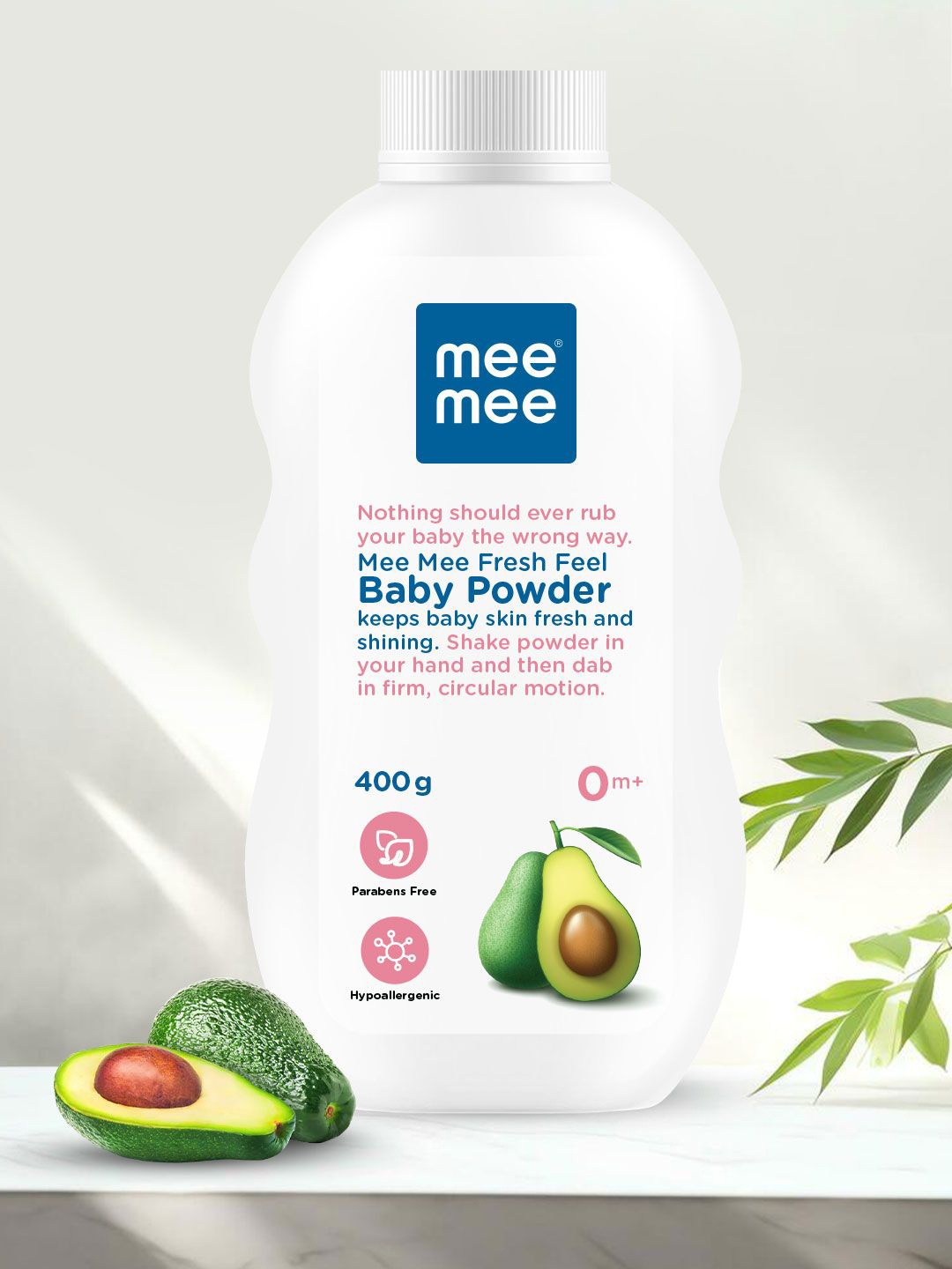 

MeeMee Fresh Feel Baby Powder With Avocado Oil Extract - 400 g, White