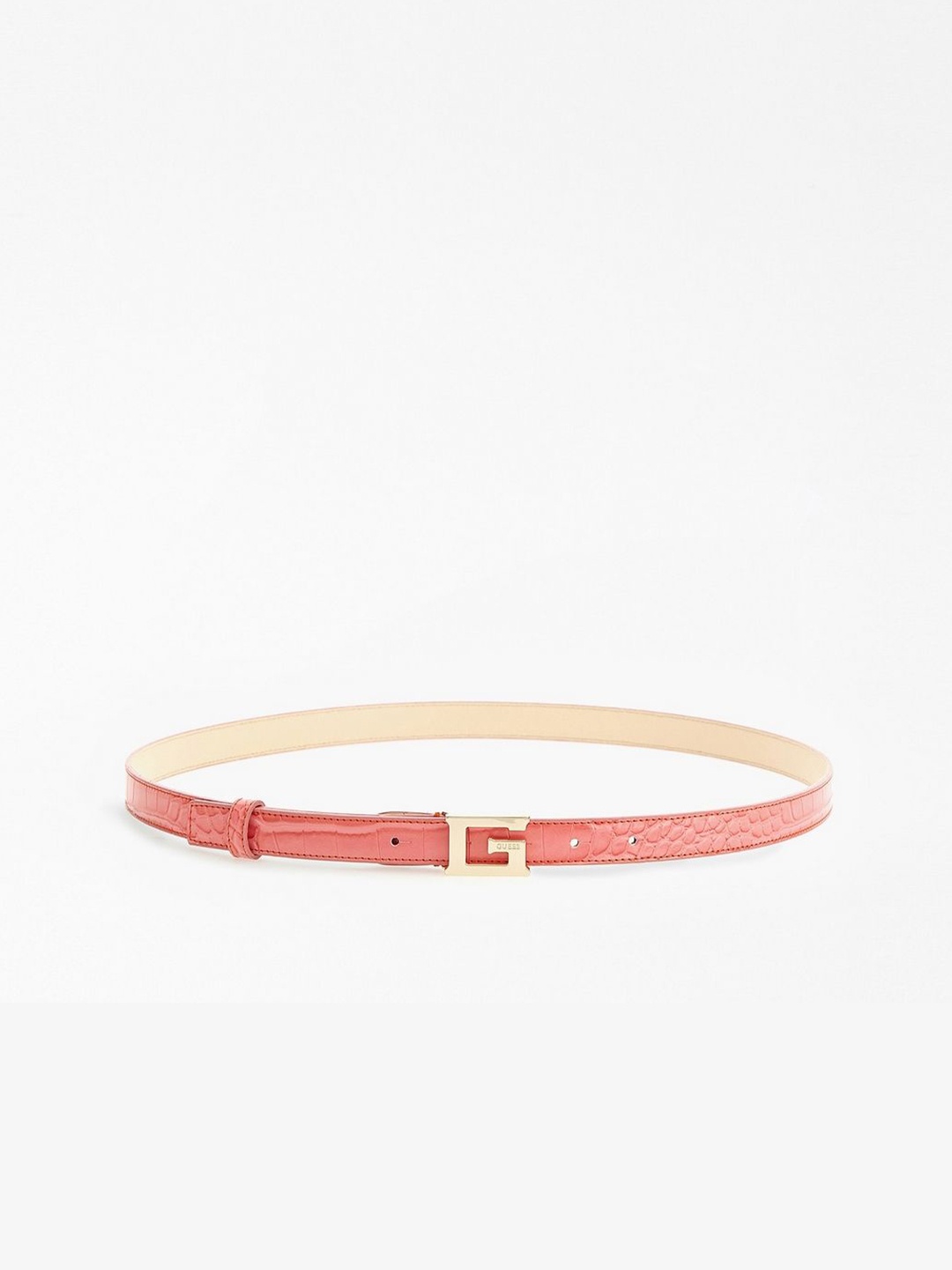 

GUESS Men Textured Push Pin Casual Belt, Coral