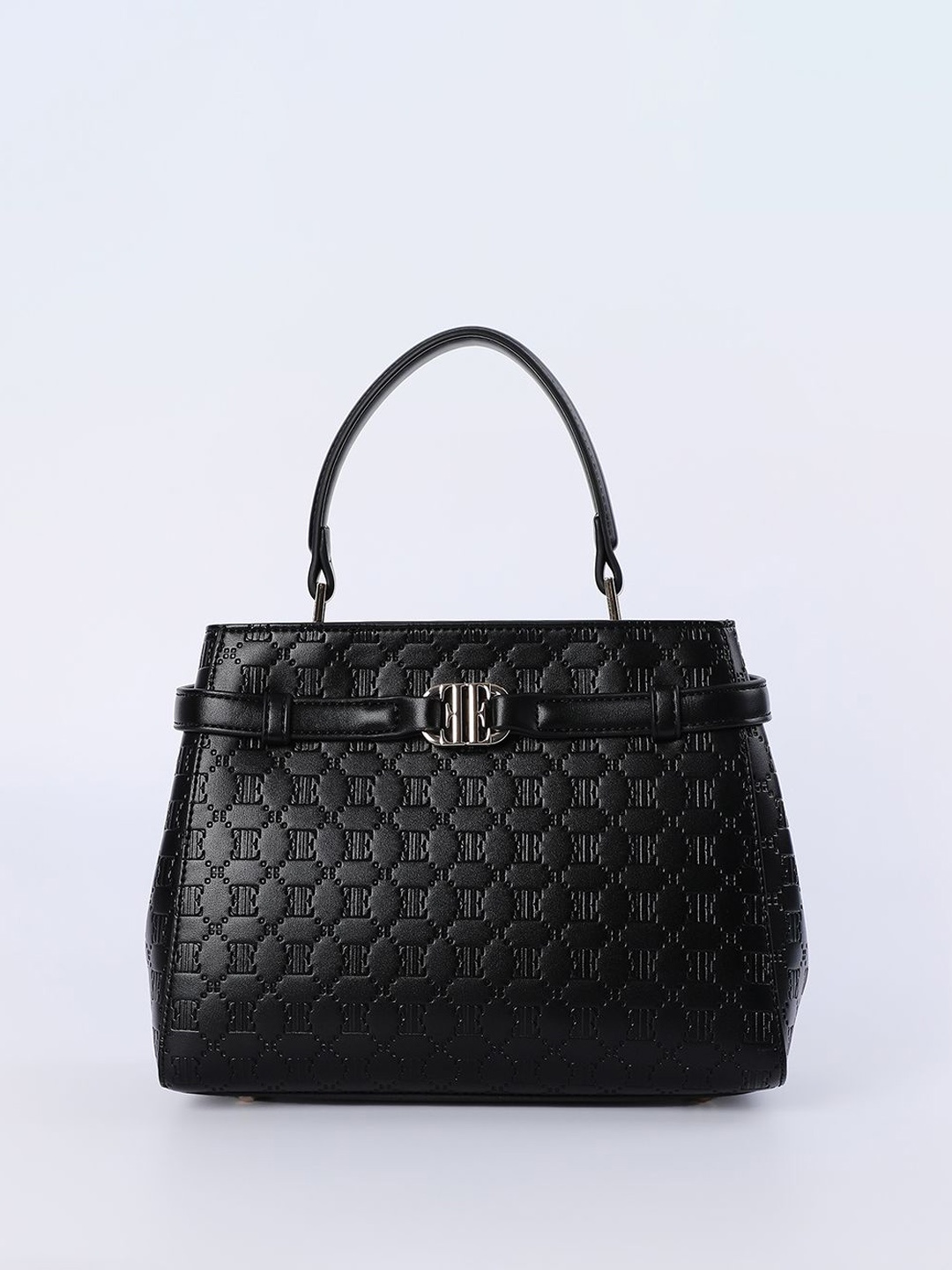 

ELLE Women Structured Handheld Bag with Quilted, Black