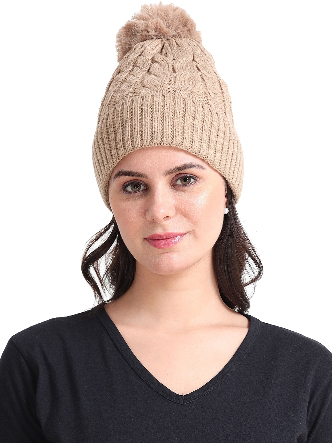 

FabSeasons Women Beanie, Brown