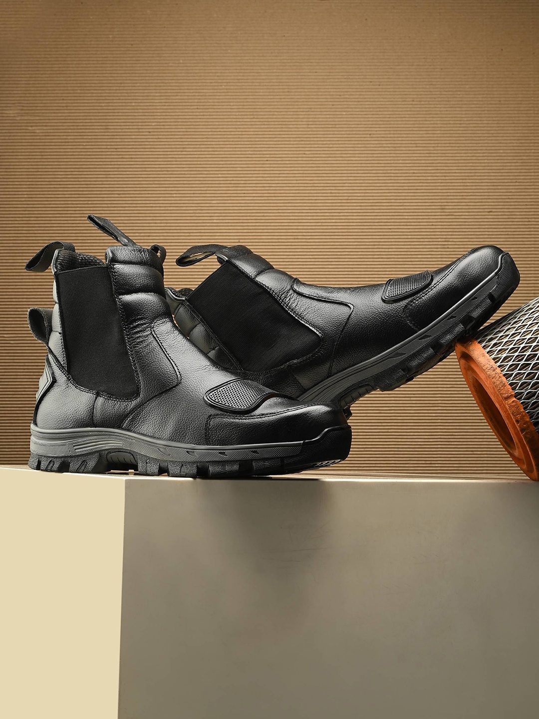 

Eego Italy Men Steel Toe 4x4 Trekking Outdoor Boots, Black